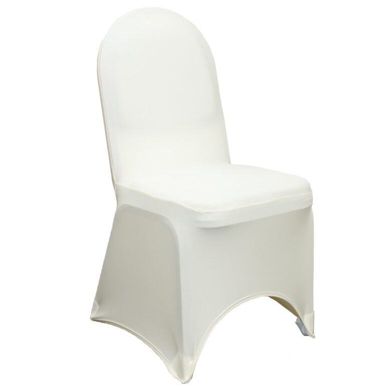 Stretch Spandex Banquet Chair Cover Ivory | Rental Stretch Spandex Banquet Chair Cover Ivory | Rental