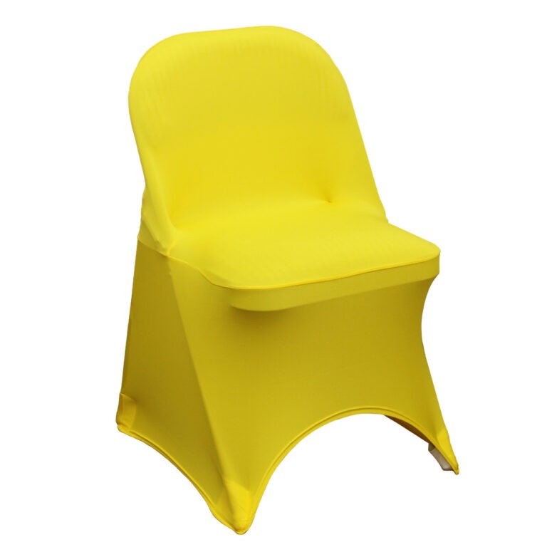 Stretch Spandex Folding Chair Cover Yellow | Rental