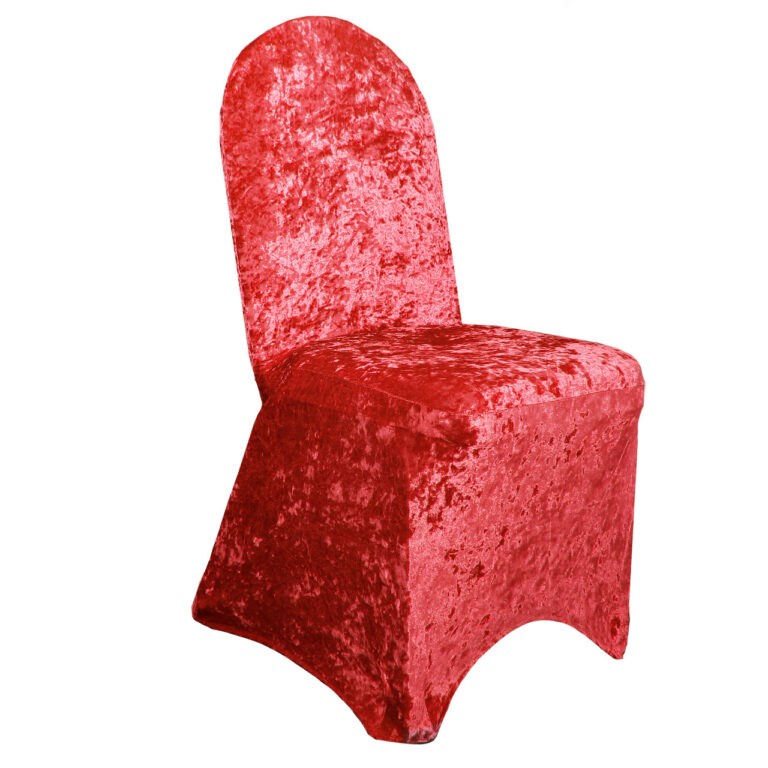 Velvet Spandex Banquet Chair Cover Red | Rental