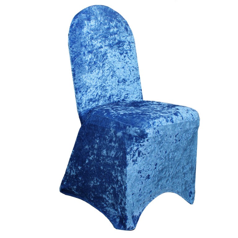 Velvet Spandex Banquet Chair Cover Royal Blue | Rental